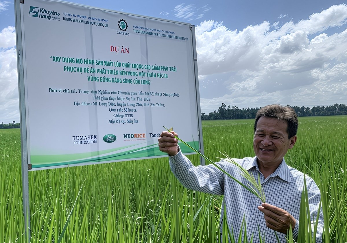 Temasek Foundation đồng hành cải tiến kỹ thuật canh tác lúa tại ĐBSCL